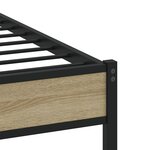 vidaXL Cadre de lit en métal sans matelas chêne sonoma 75x190 cm
