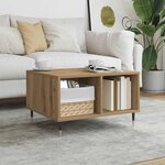 vidaXL Table basse chêne artisanal 60x50x36 5 cm bois d'ingénierie