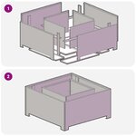 vidaXL Braise Noir 80 x 80 x 40 cm Acier laminé à froid