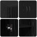 vidaXL Cabinet de Bureau Chêne noir 60 x 32 x 77.5 Bois d'ingénierie