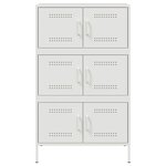 vidaXL Buffet haut blanc 68x39x113 cm acier