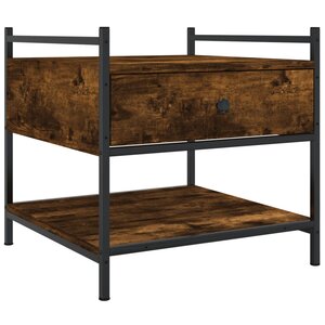 vidaXL Table basse chêne fumé 50x50x50 cm bois d'ingénierie