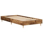 vidaXL Cadre de lit sans matelas vieux bois 90x190 cm bois ingénierie