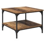 vidaXL Table basse Bois Ancien 55 x 55 x 40 cm Bois d'ingénierie