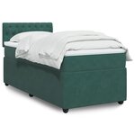 vidaXL Sommier à lattes de lit avec matelas Vert foncé 90x200 cm