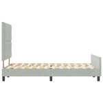 Cadre de lit vidaXL Gris clair 120x200 cm Velours