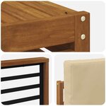 vidaXL Ensemble de canapés d'extérieur 7 pc Naturel et Beige Polyester