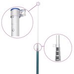 vidaXL Drapeau de la Suède et mât 5 55 m Aluminium