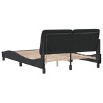 vidaXL Cadre de lit avec LED sans matelas noir 140x200 cm velours
