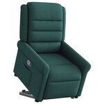 vidaXL Fauteuil inclinable vert foncé tissu