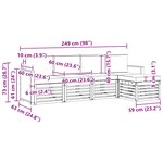vidaXL Ensemble de canapés d'extérieur 5 pc Naturel et Crème