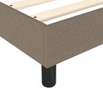 vidaXL Cadre de lit à ressorts taupe 140x190 cm tissu
