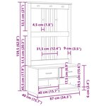 vidaXL Portemanteau SANDNES 87x40x159 5 cm bois massif pin