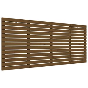 vidaXL Tête de lit murale Marron miel 156x3x91 5 cm Bois massif de pin
