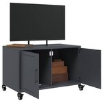 vidaXL Meuble TV anthracite 68x39x43 5 cm acier