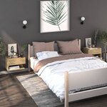 vidaXL Tables de chevet murales 2 Pièces Chêne sonoma