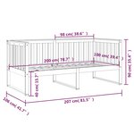 vidaXL Lit de jour Marron miel 100x200 cm Bois de pin massif