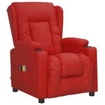 vidaXL Fauteuil de massage électrique Rouge bordeaux Similicuir