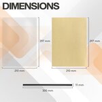 5 Kit de Reliure A4 sans perforation sans Relieuse- ACROPAQ - 5 Baguettes & 5 Transparentes & 5 Couvertures- Jusqu'à 30 feuilles