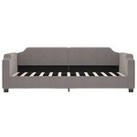 vidaXL Lit de jour avec matelas taupe 80x200 cm tissu