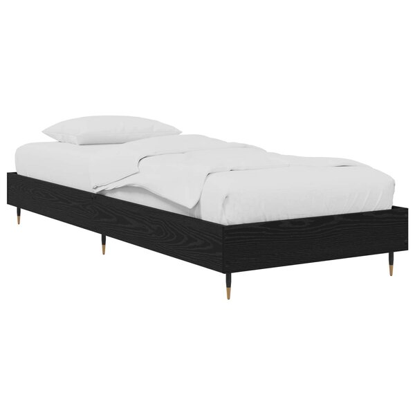 vidaXL Cadre de lit Chêne noir 80 x 200 cm Bois d'ingénierie
