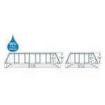Bestway piscine hors-sol tubulaire power steel 488x244x122 cm épurateur a cartouche de 3 028 l/h bâche et échelle