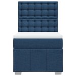 vidaXL Sommier à lattes de lit avec matelas Bleu 80x200 cm Tissu
