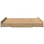 vidaXL Cadre de lit avec rangement chêne artisanal 180 x 200 cm