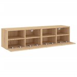 vidaXL Meubles TV muraux 2 Pièces chêne sonoma 60x30x30cm bois ingénierie