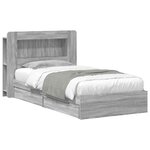 vidaXL Cadre de lit avec rangement Sonoma gris 100 x 200 cm