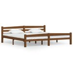 vidaXL Cadre de lit Marron miel Bois de pin massif 200x200 cm