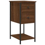vidaXL Tables de chevet 2Pièces chêne marron 32x42x70cm Bois d'ingénierie