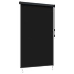 vidaXL Store enrouleur Noir 140 x 250 cm Tissu et Aluminium