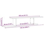 vidaXL Étagère TV murale vieux bois 125x18x23 cm bois d'ingénierie