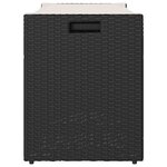 vidaXL Banc de rangement extérieur coussin noir 100 cm résine tressée