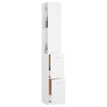 vidaXL Armoire de salle de bain blanc 25x26 5x170 cm bois d'ingénierie
