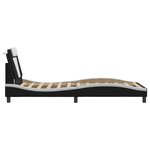 vidaXL Cadre de lit Viana sans matelas noir et blanc 100x200 cm similicuir