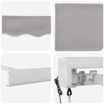 vidaXL Auvent Gris clair 500 x 300 x 165 cm Polyester et Aluminium