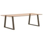 vidaXL Pieds de table à manger en forme de V  2 pièces  acier naturel  100 x (72-73 3) cm