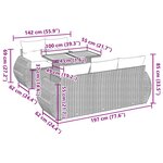 vidaXL Salon de jardin 6 Pièces avec coussins gris résine tressée