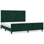 vidaXL Cadre de lit sans matelas vert foncé 160x200 cm velours