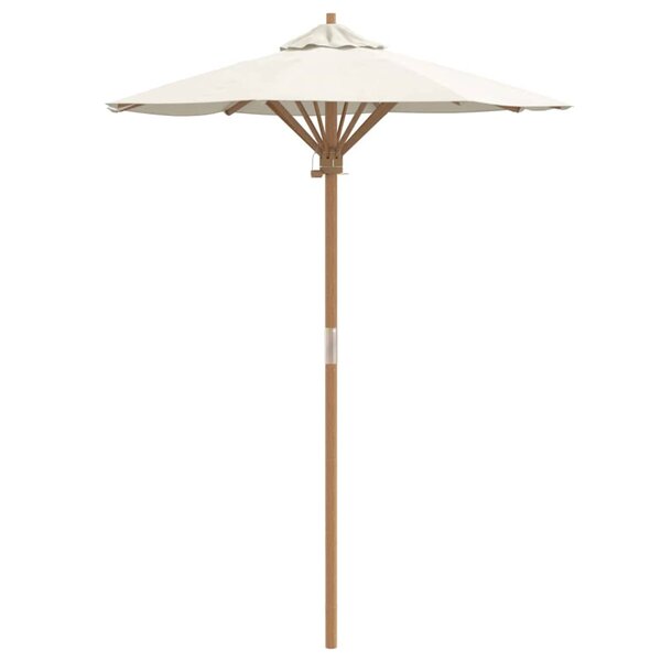 vidaXL Parasol de jardin Blanc crème 150 x 150 x 210 cm Bambou