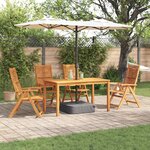 vidaXL Ensemble de salle à manger pour jardin 5 Pièces Marron