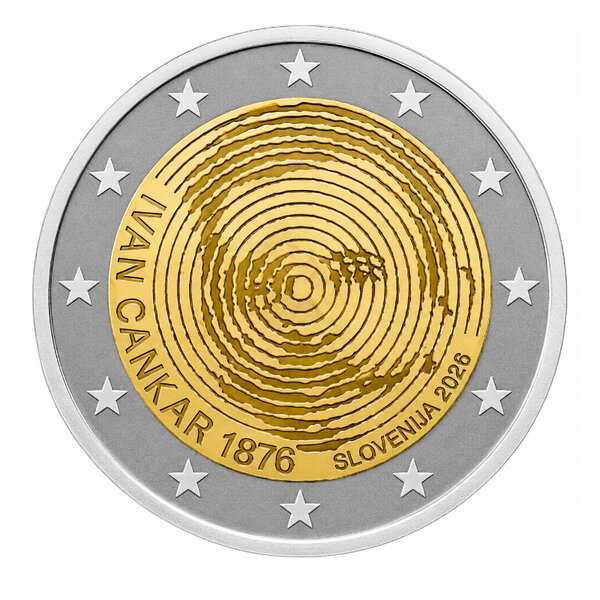 2 euros commémorative Slovénie 2026 - Ivan Cankar.
