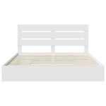 vidaXL Lit de Rangement Blanc 200 x 200 cm Bois d'ingénierie