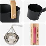 vidaXL Ensemble d'accessoires de sauna 5 Pièces Noir