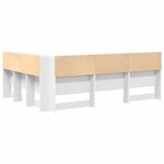 vidaXL Tête de lit de rangement Blanc 135 cm Bois d'ingénierie