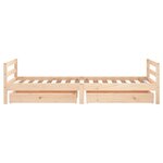vidaXL Cadre de lit d'enfants et tiroirs 90x190 cm bois de pin massif