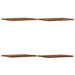 vidaXL Panneaux de bibliothèque 4 Pièces vieux bois 40x30x1 5 cm