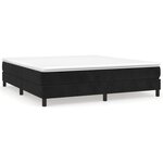 vidaXL Cadre de lit noir 160x200 cm velours